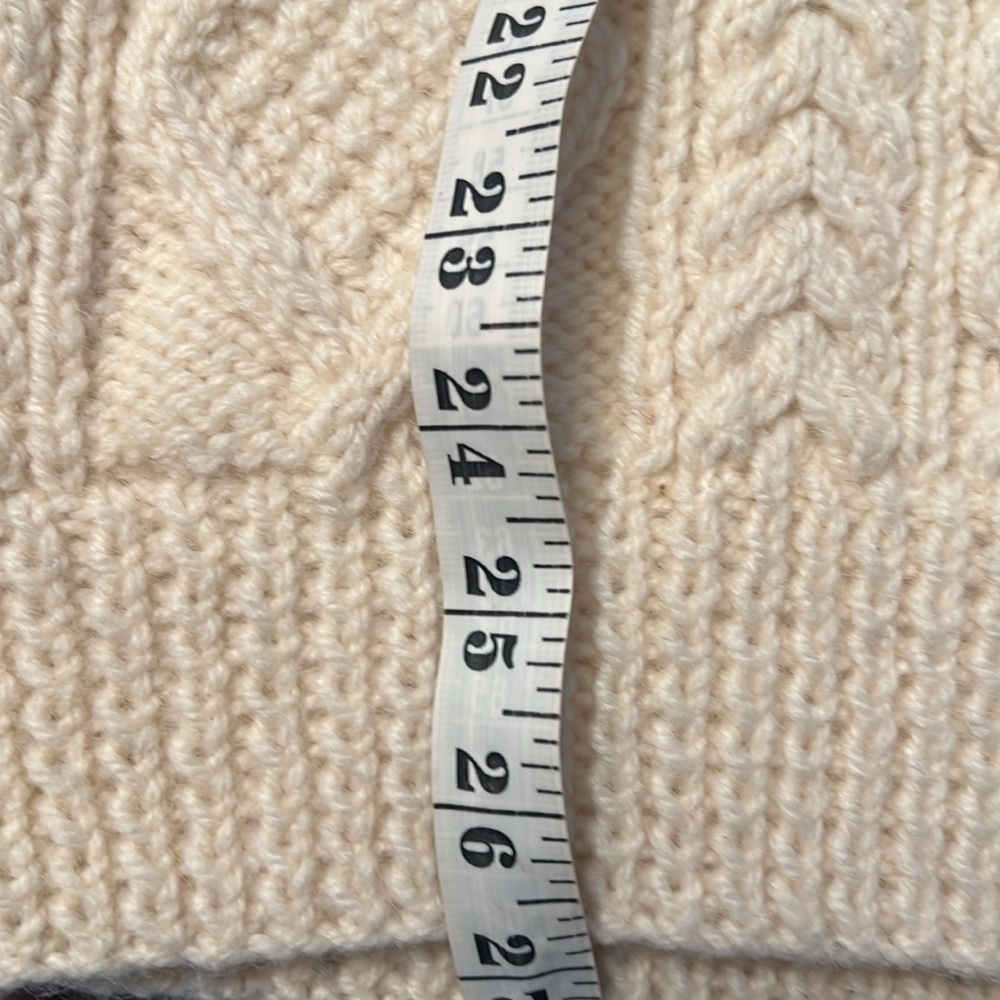 Men's Crewneck Fisherman’s Sweater - Cream - Picture 6 of 7